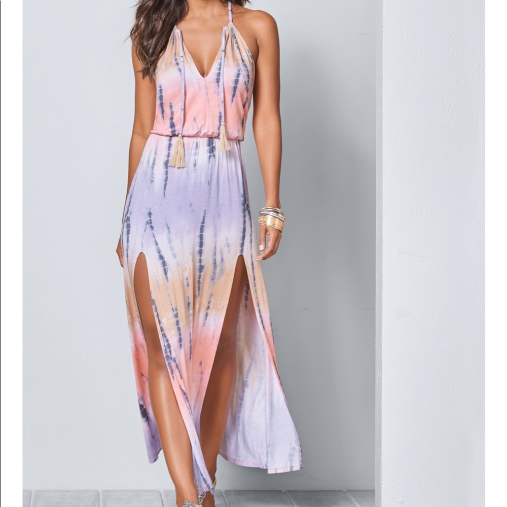 Venus tie dye maxi dress